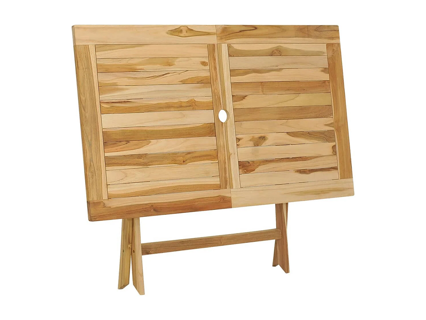 Ensemble à manger d'extérieur 5pcs Bois solide de teck