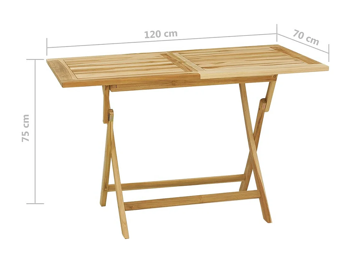 Ensemble à manger d'extérieur 5pcs Bois solide de teck