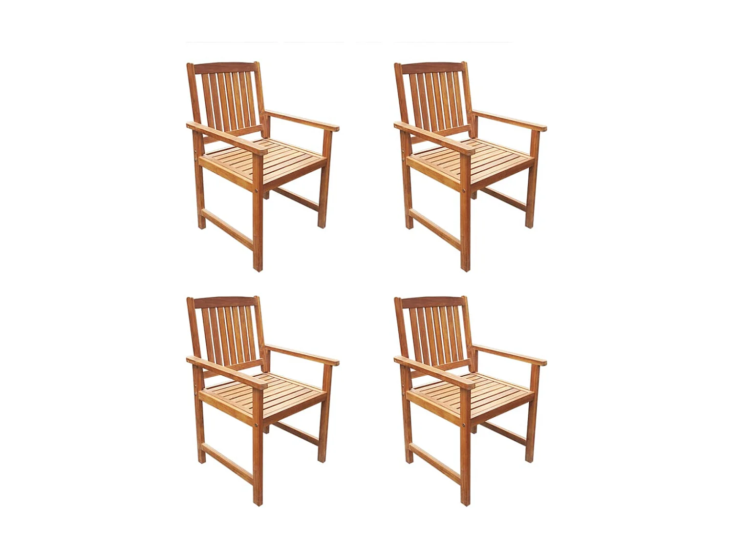 Ensemble à manger d'extérieur 5 pcs Bois d'acacia solide