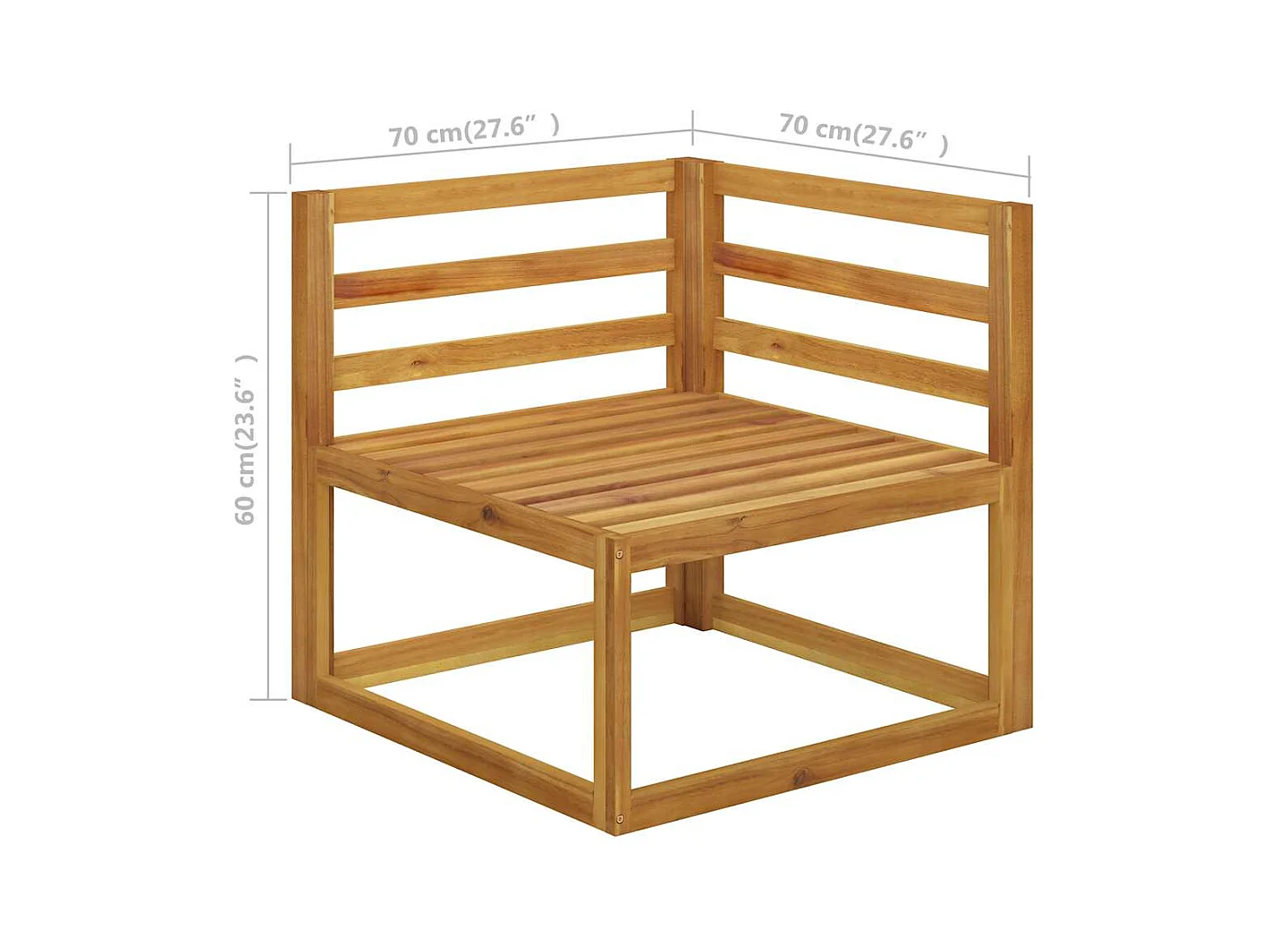 Salon de jardin 5 pcs avec coussins Bois d'acacia solide