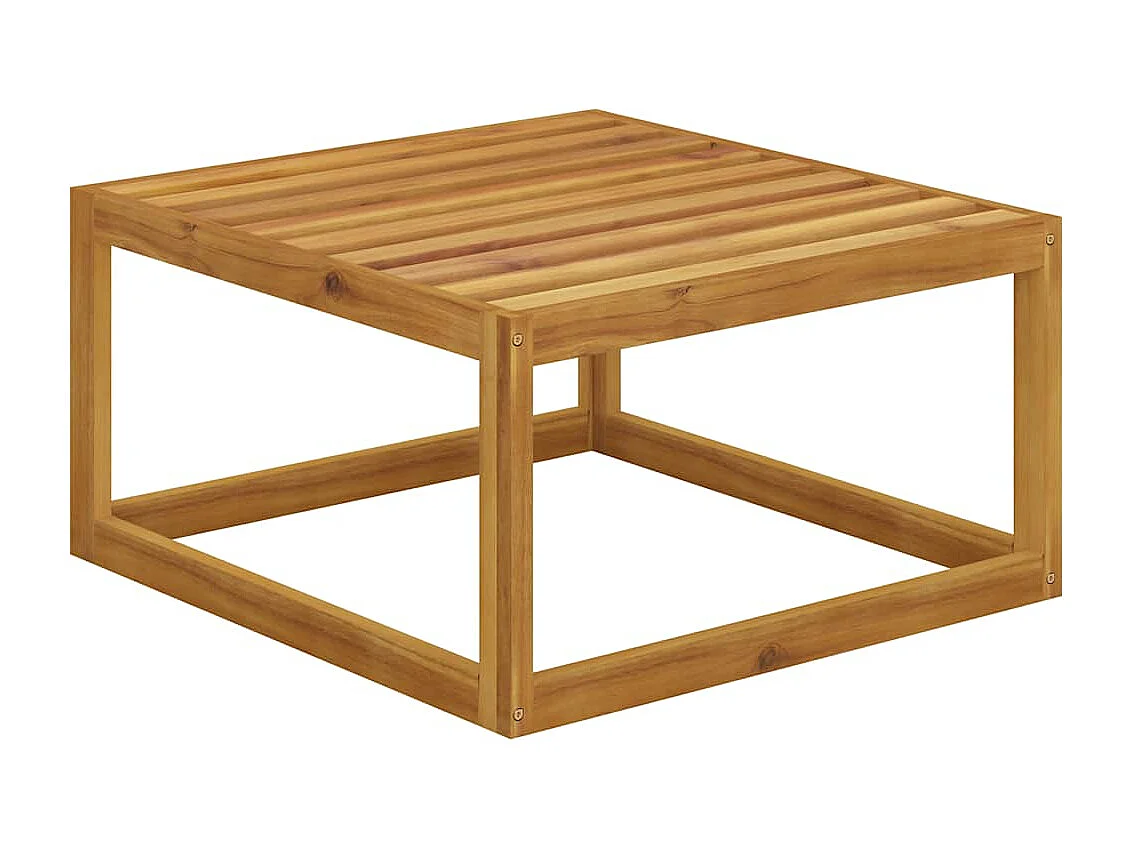 Salon de jardin 5 pcs avec coussins Bois d'acacia solide