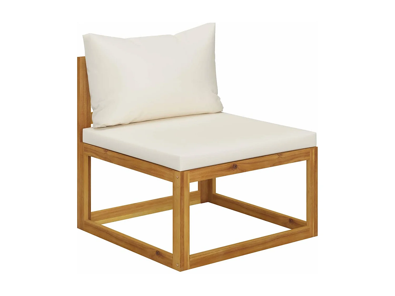 Salon de jardin 5 pcs avec coussins Bois d'acacia solide