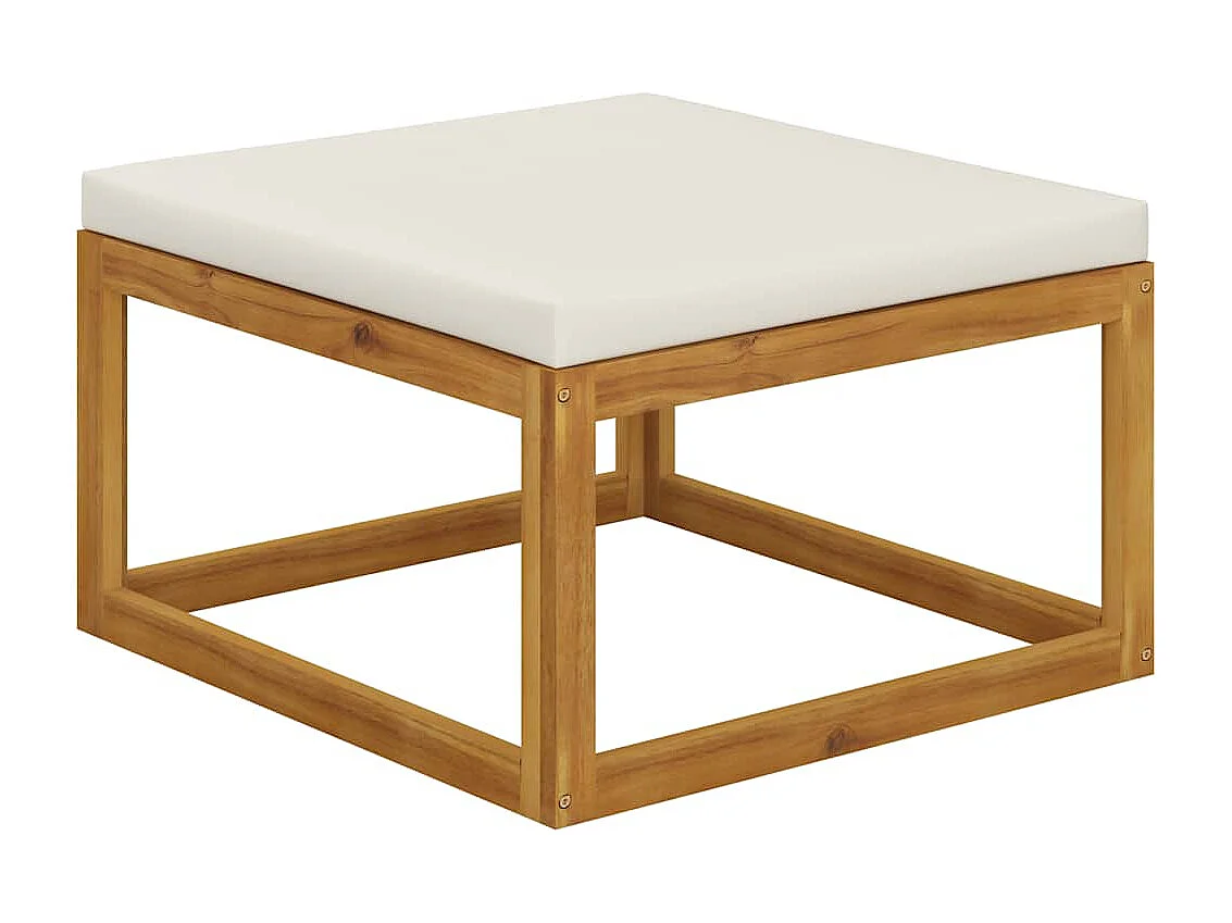 Salon de jardin 5 pcs avec coussins Bois d'acacia solide