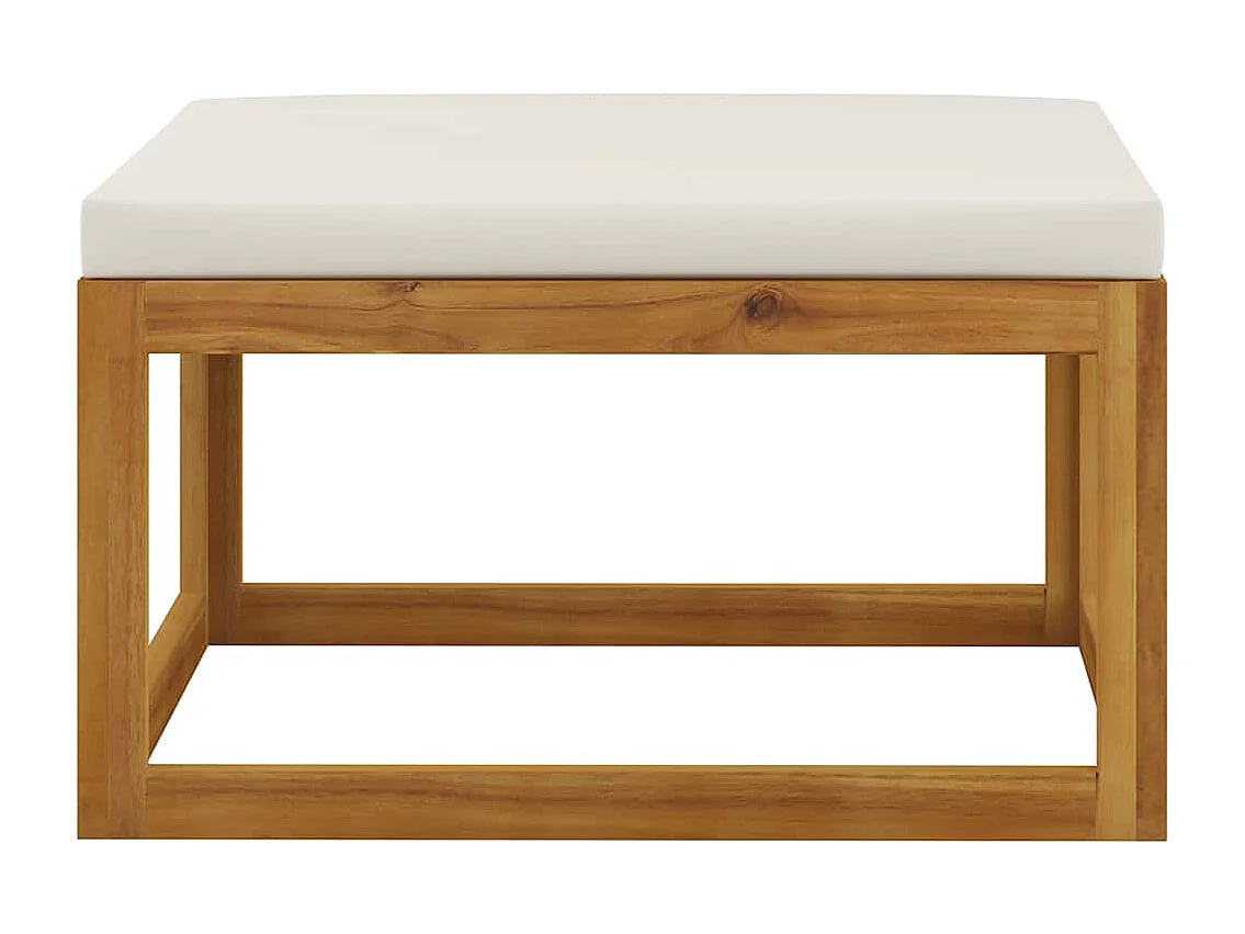 Salon de jardin 5 pcs avec coussins Bois d'acacia solide