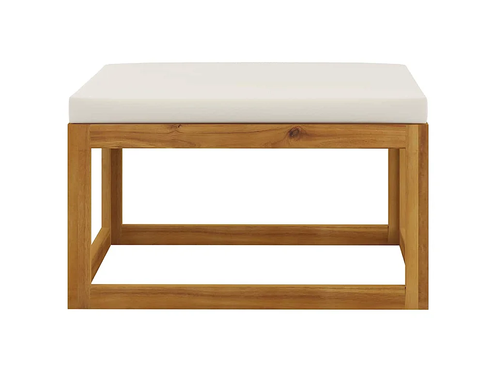 Salon de jardin 5 pcs avec coussins Bois d'acacia solide