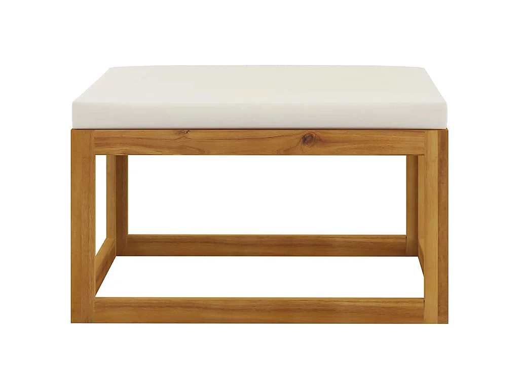 Salon de jardin 5 pcs avec coussins Bois d'acacia solide