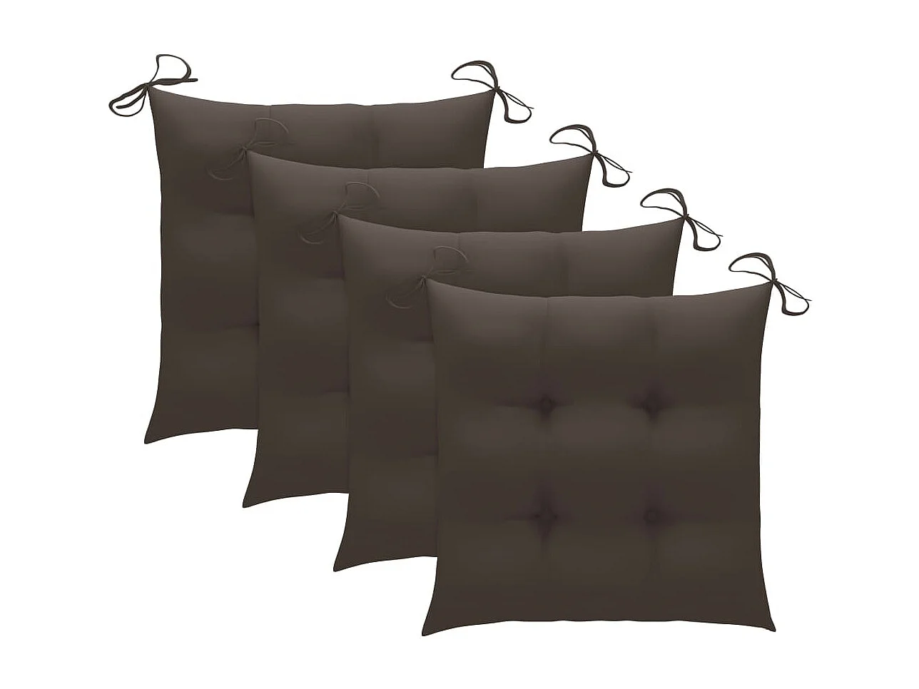 Set de comedor de jardín plegable 5 piezas con cojines bambú