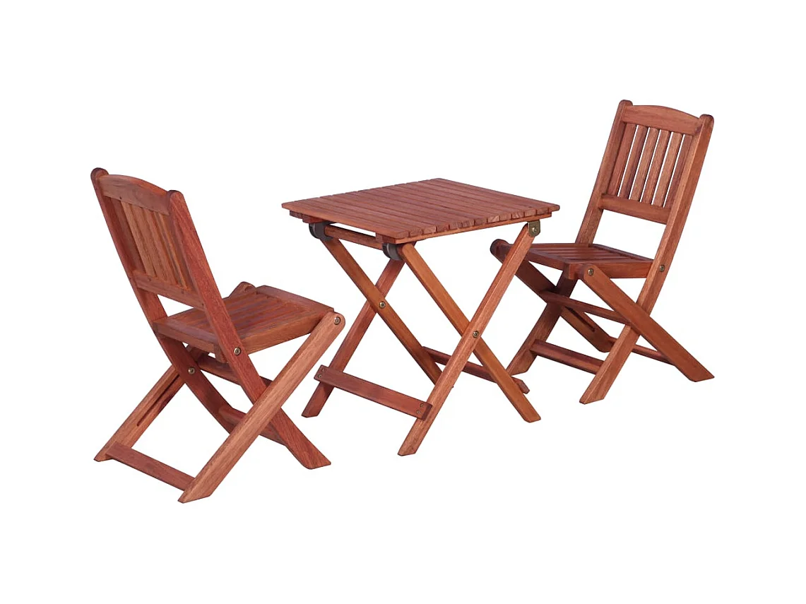 3-delige Bistroset voor kinderen massief eucalyptushout