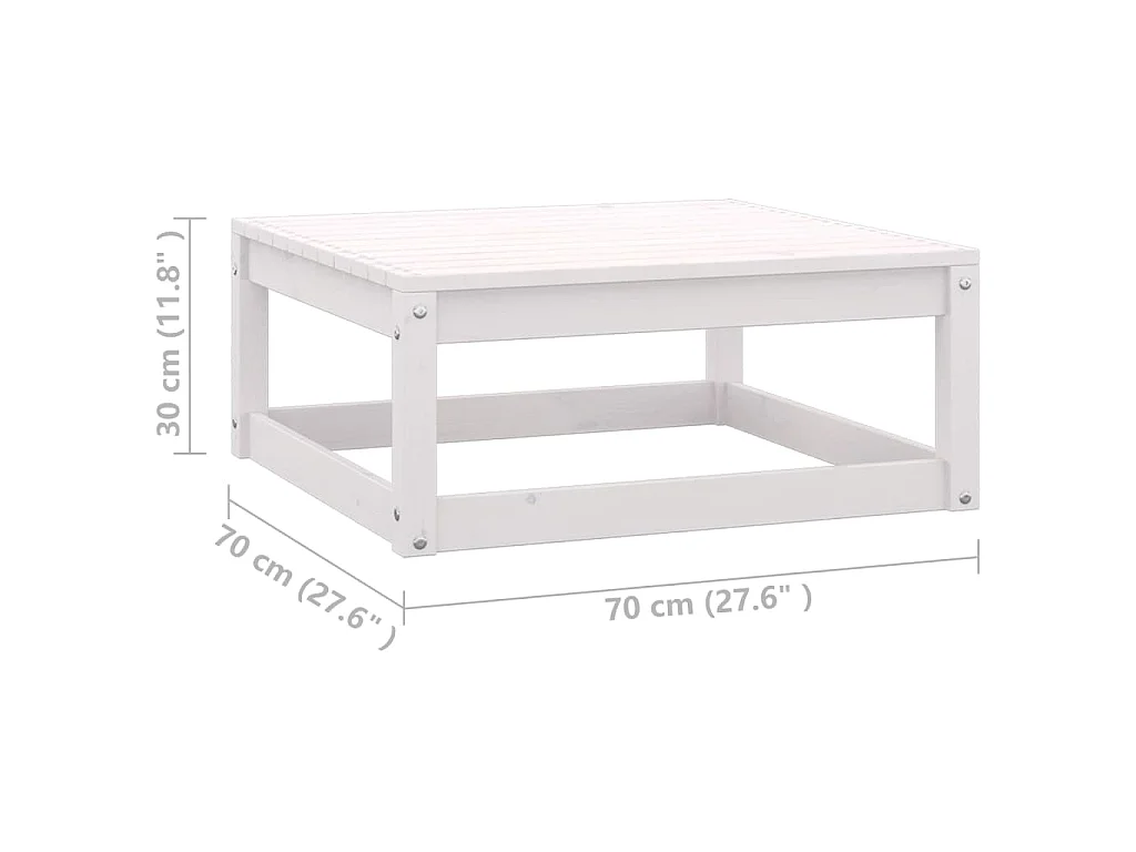 10-delige Loungeset met kussens massief grenenhout wit