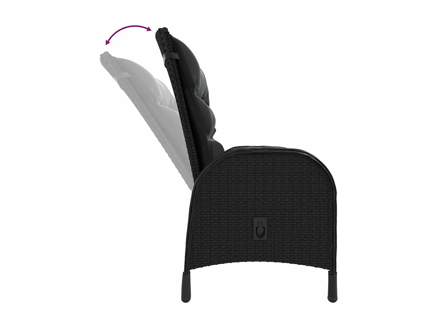 Ensemble à dîner de jardin 11 pcs Résine tressée Noir