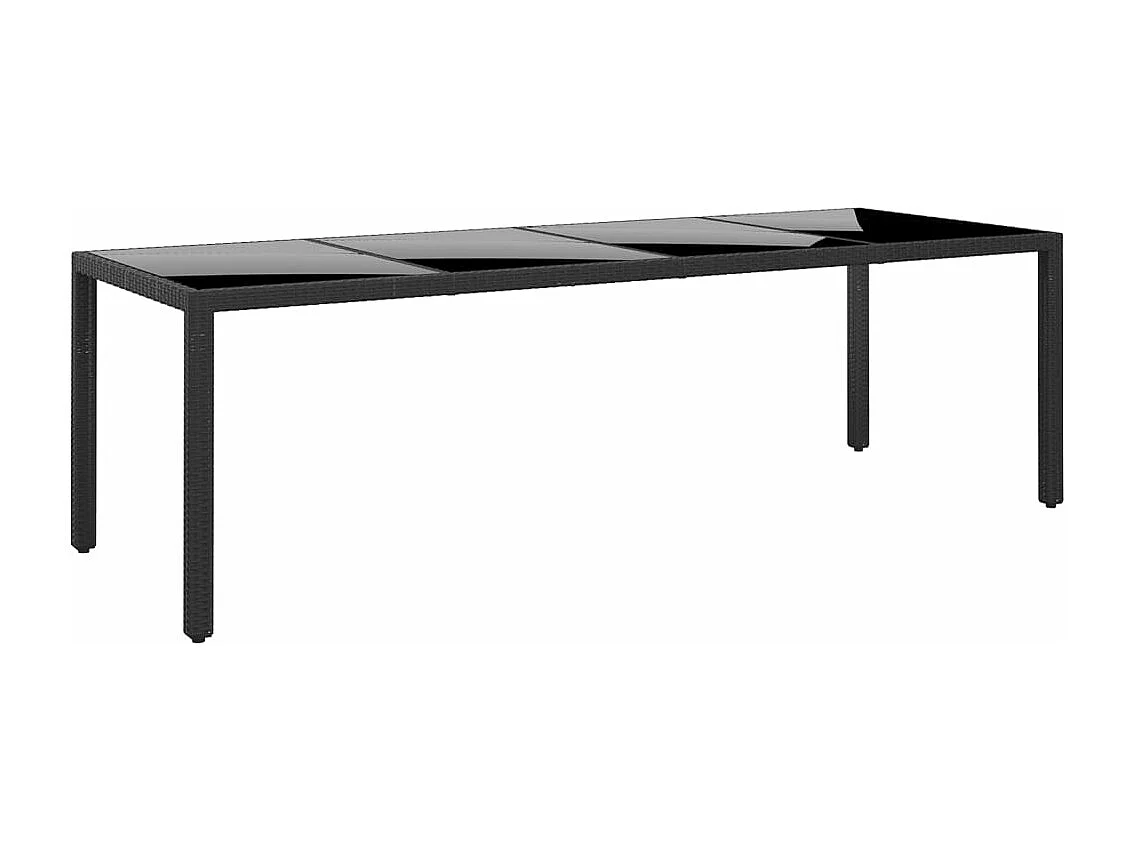 Ensemble à dîner de jardin 11 pcs Résine tressée Noir