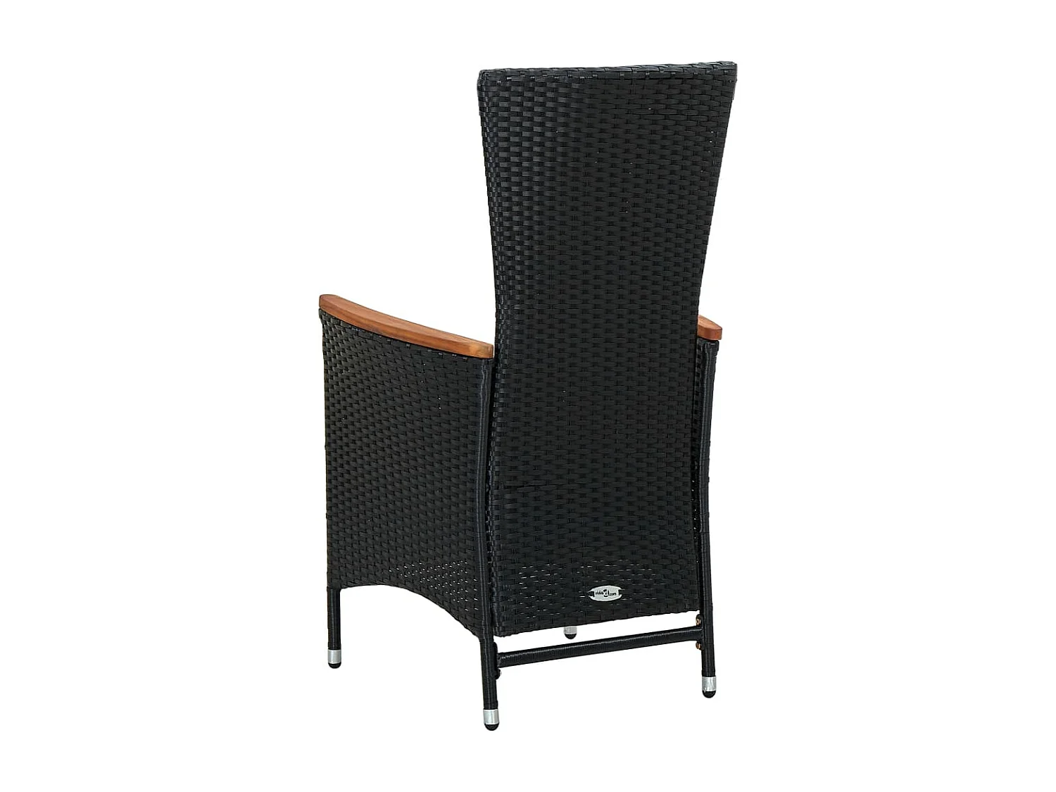 Ensemble à manger d'extérieur 7pcs Résine tressée acacia Noir