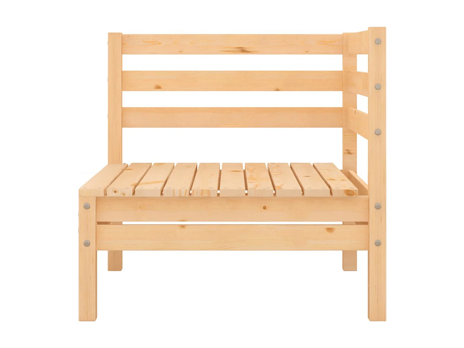 Juego de muebles de jardín 6 piezas madera maciza de pino
