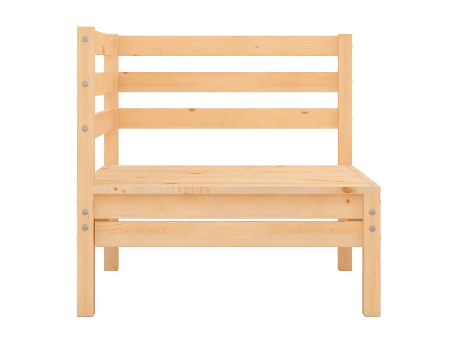 Juego de muebles de jardín 6 piezas madera maciza de pino