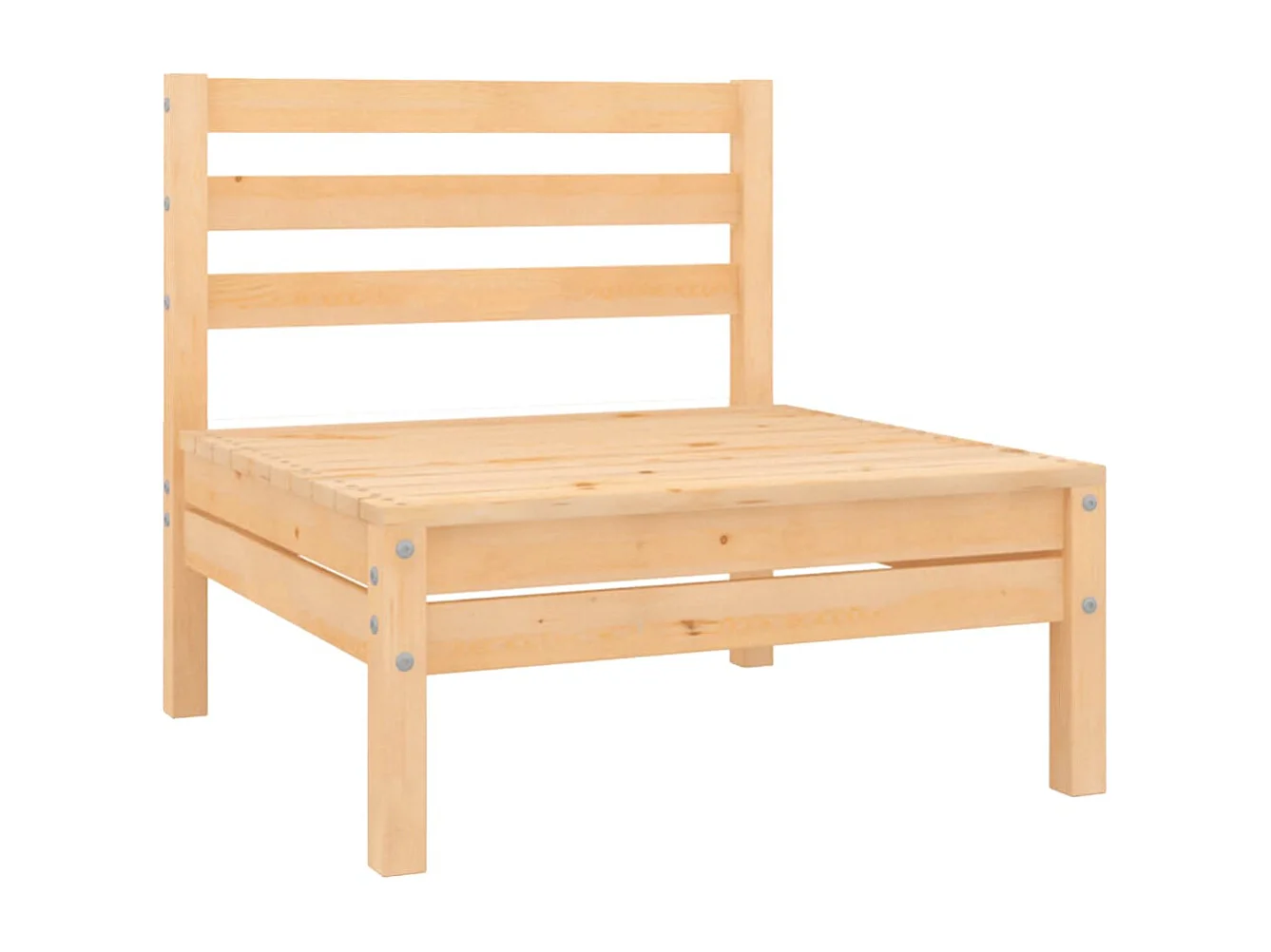 Juego de muebles de jardín 6 piezas madera maciza de pino