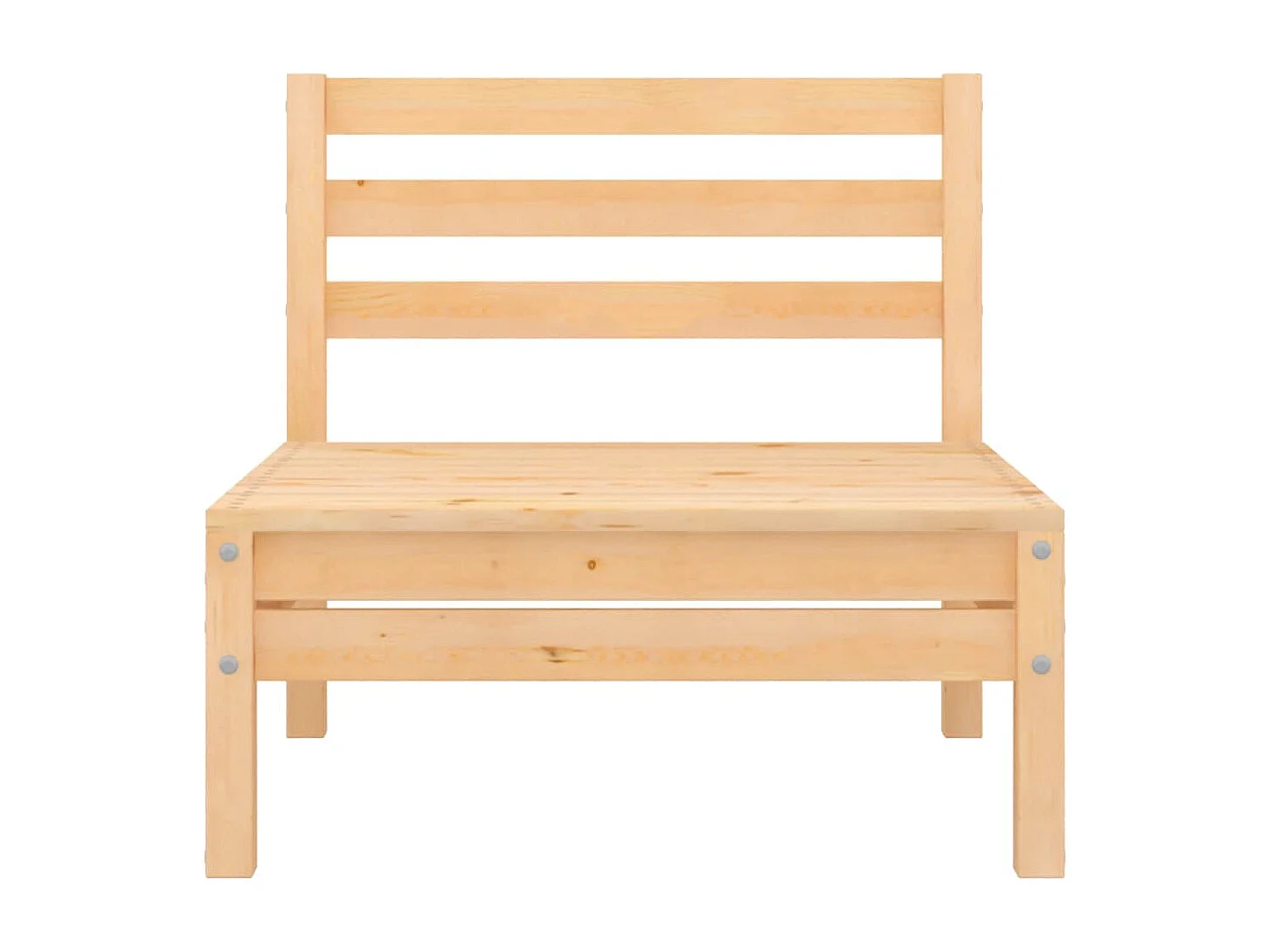 Juego de muebles de jardín 6 piezas madera maciza de pino