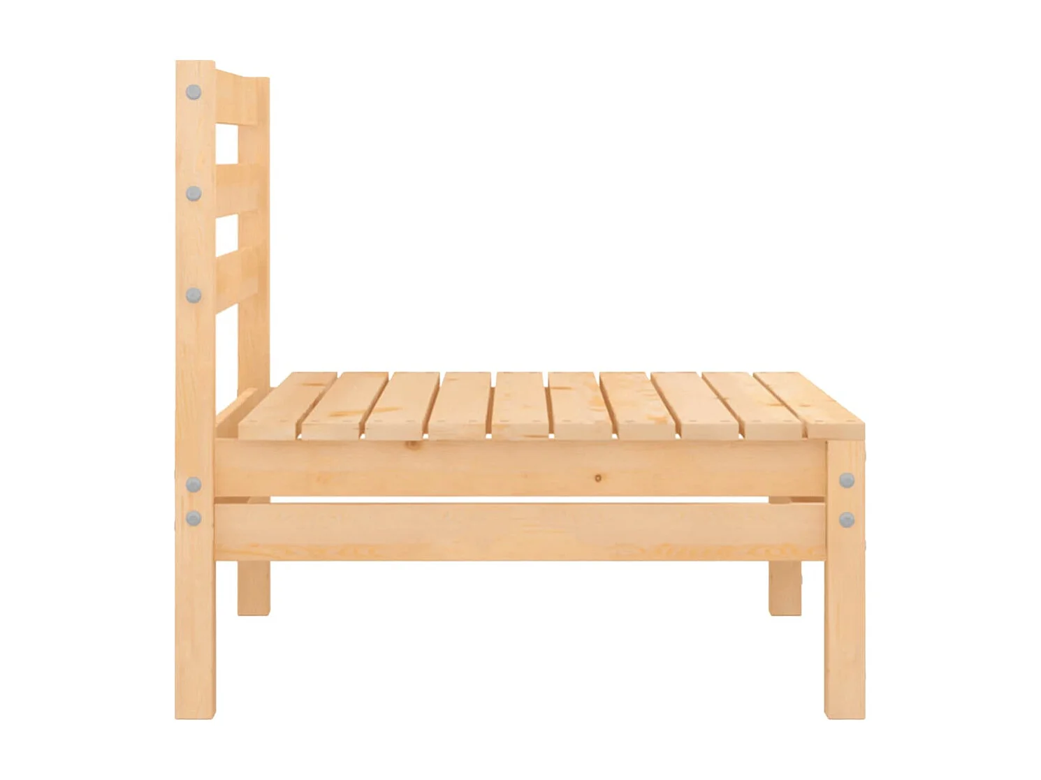 Juego de muebles de jardín 6 piezas madera maciza de pino