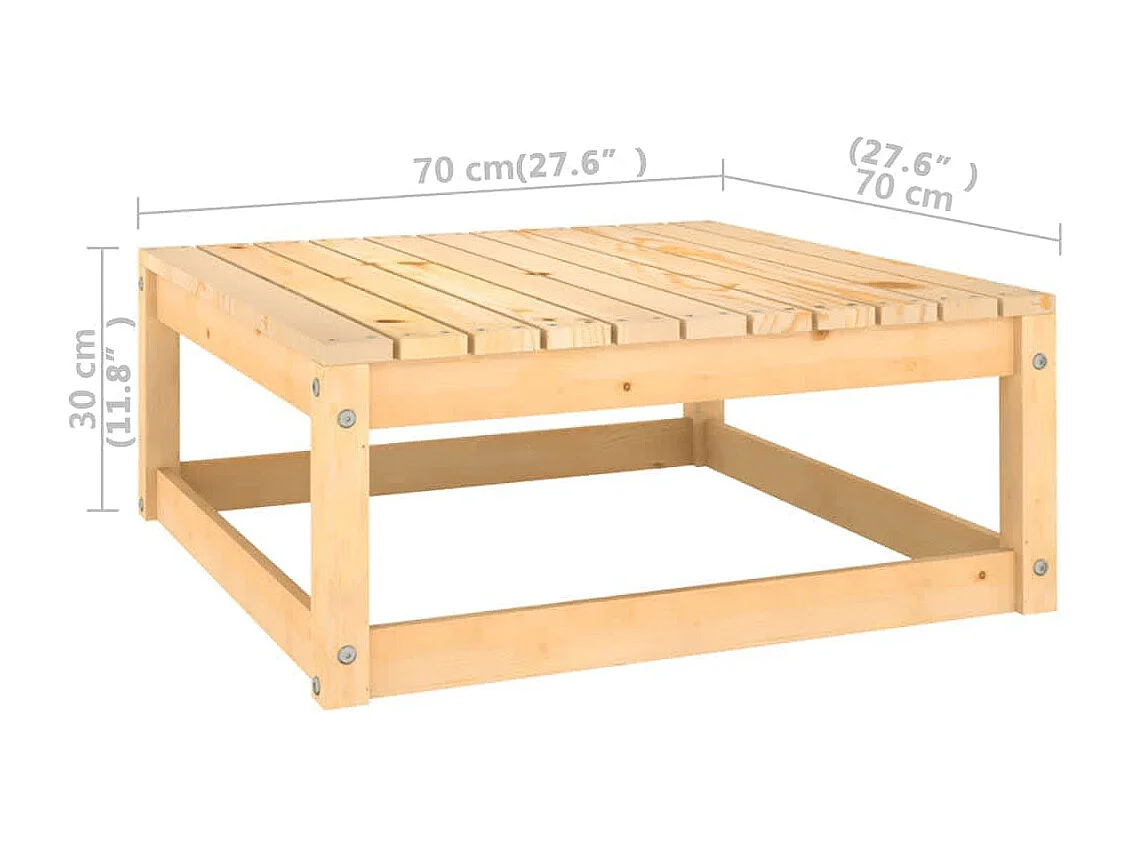 8-delige Loungeset met kussens massief grenenhout