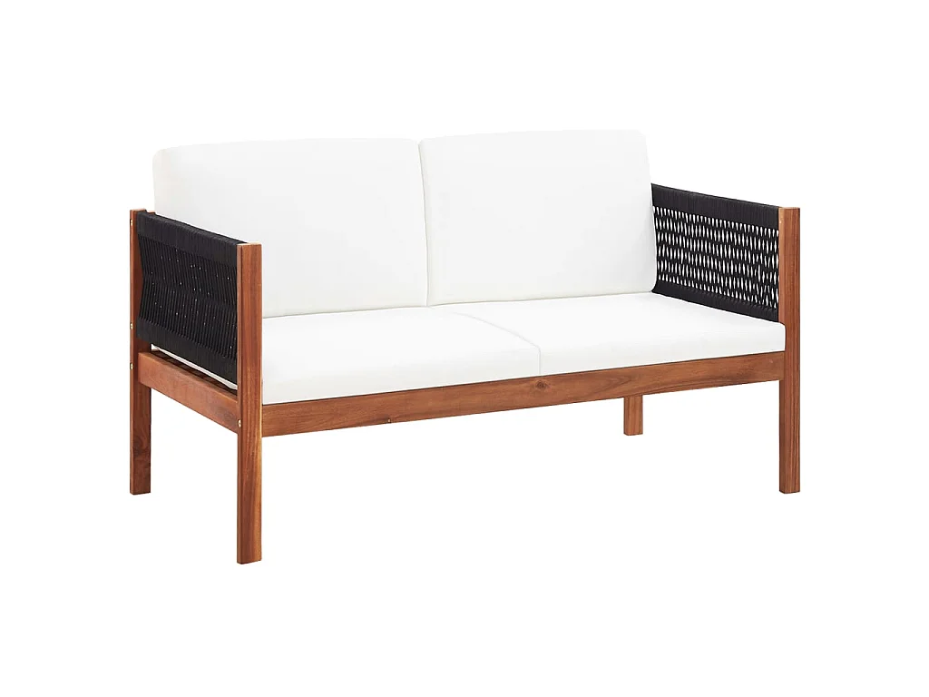 4-delige Loungeset massief acaciahout