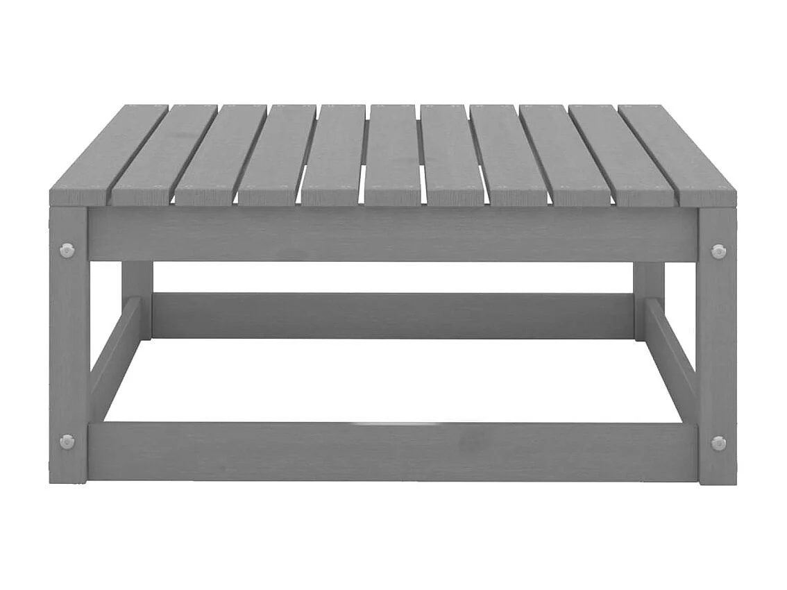 Salon de jardin 3 pcs Gris Bois de pin massif