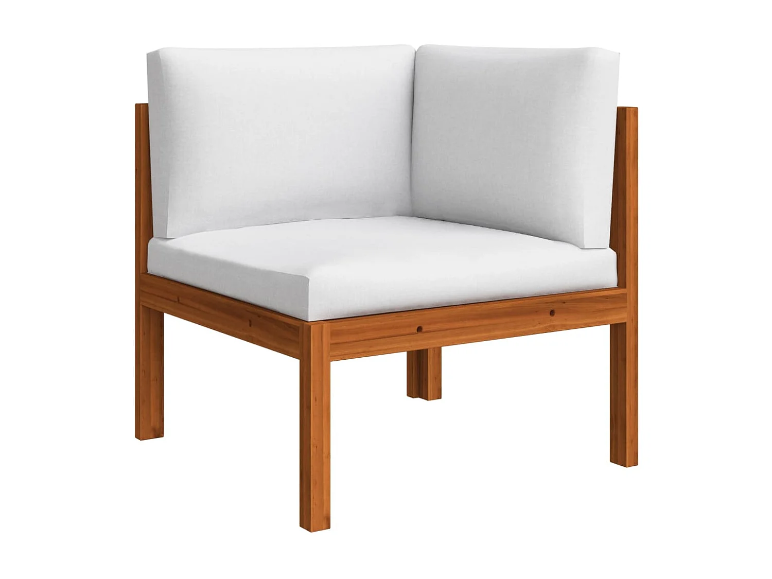 6-tlg. Garten-Lounge-Set mit Kissen Cremefarbenes Holz Akazie & Seil