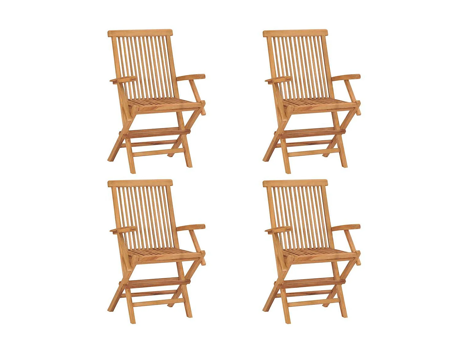 Salon de jardin 5 pcs Bois de teck massif