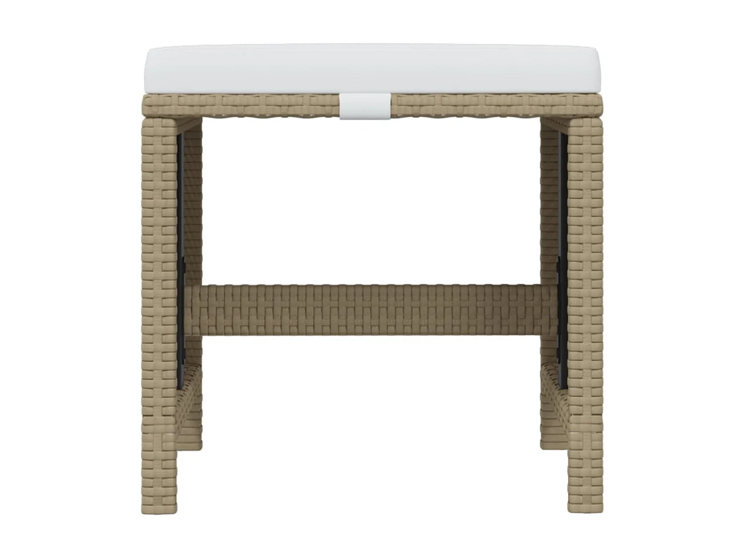 Set da Pranzo per Giardino 21pz con Cuscini in Polyrattan Beige