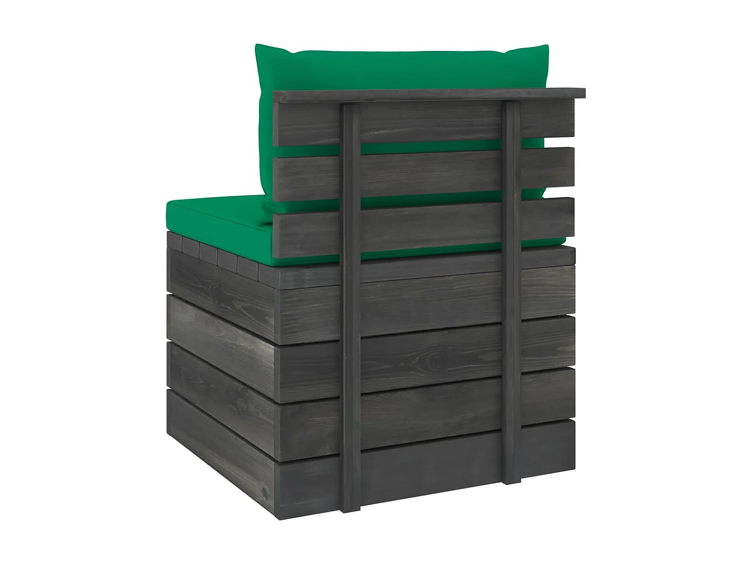 2-tlg. Garten-Sofagarnitur aus Paletten mit Kissen Kiefernholz