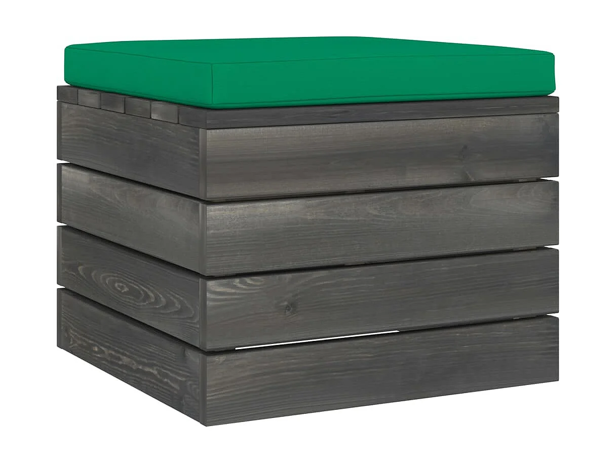 2-tlg. Garten-Sofagarnitur aus Paletten mit Kissen Kiefernholz