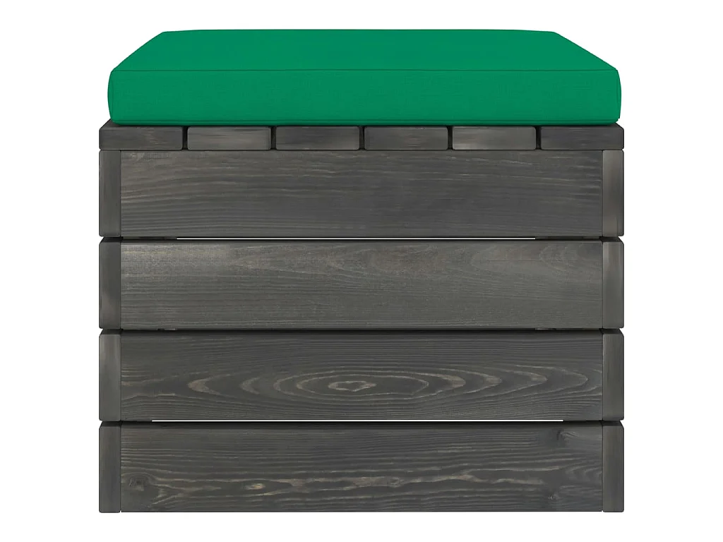 Salon palette de jardin 2 pcs avec coussins Bois de pin massif