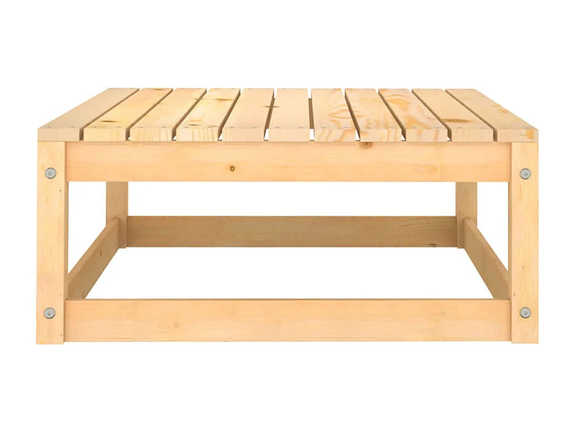 7 pcs conjunto lounge de jardim c/ almofadões pinho maciço