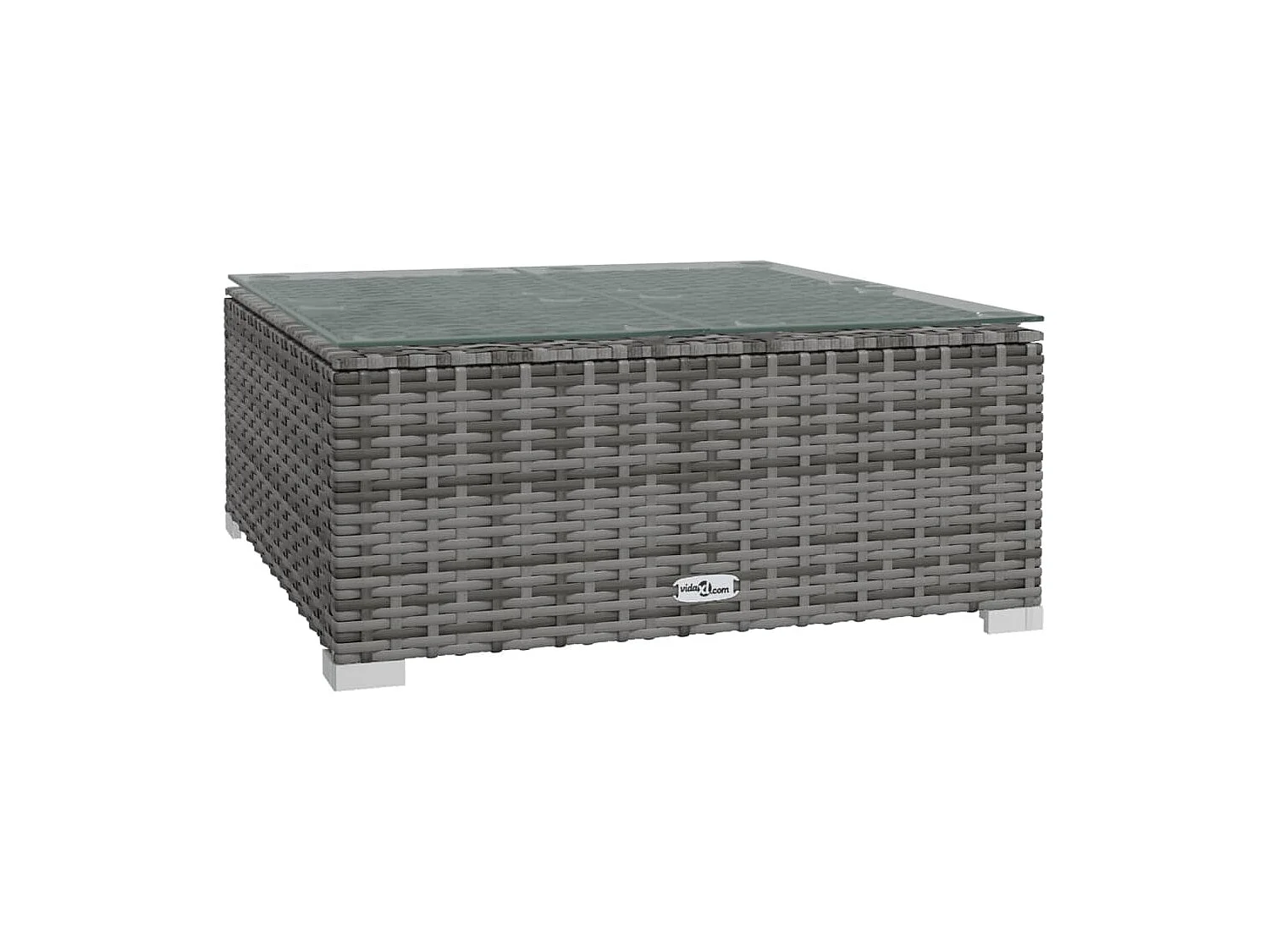 Set Divani da Giardino 5 pz con Cuscini in Polyrattan Grigio