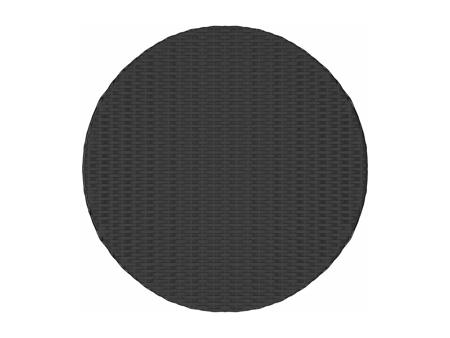 Salon de jardin 7 pcs avec coussins Résine tressée Noir