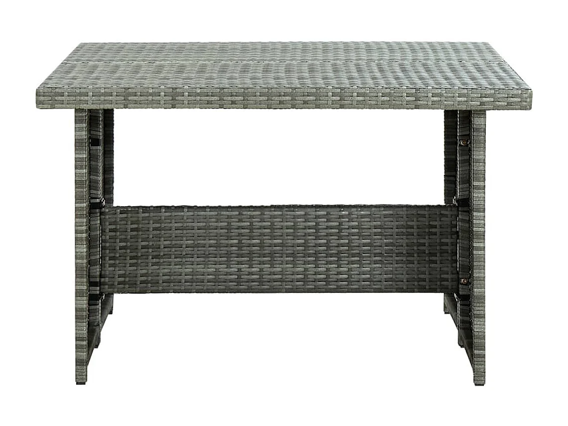 6-tlg. Garten-Lounge-Set mit Auflagen Poly Rattan Grau