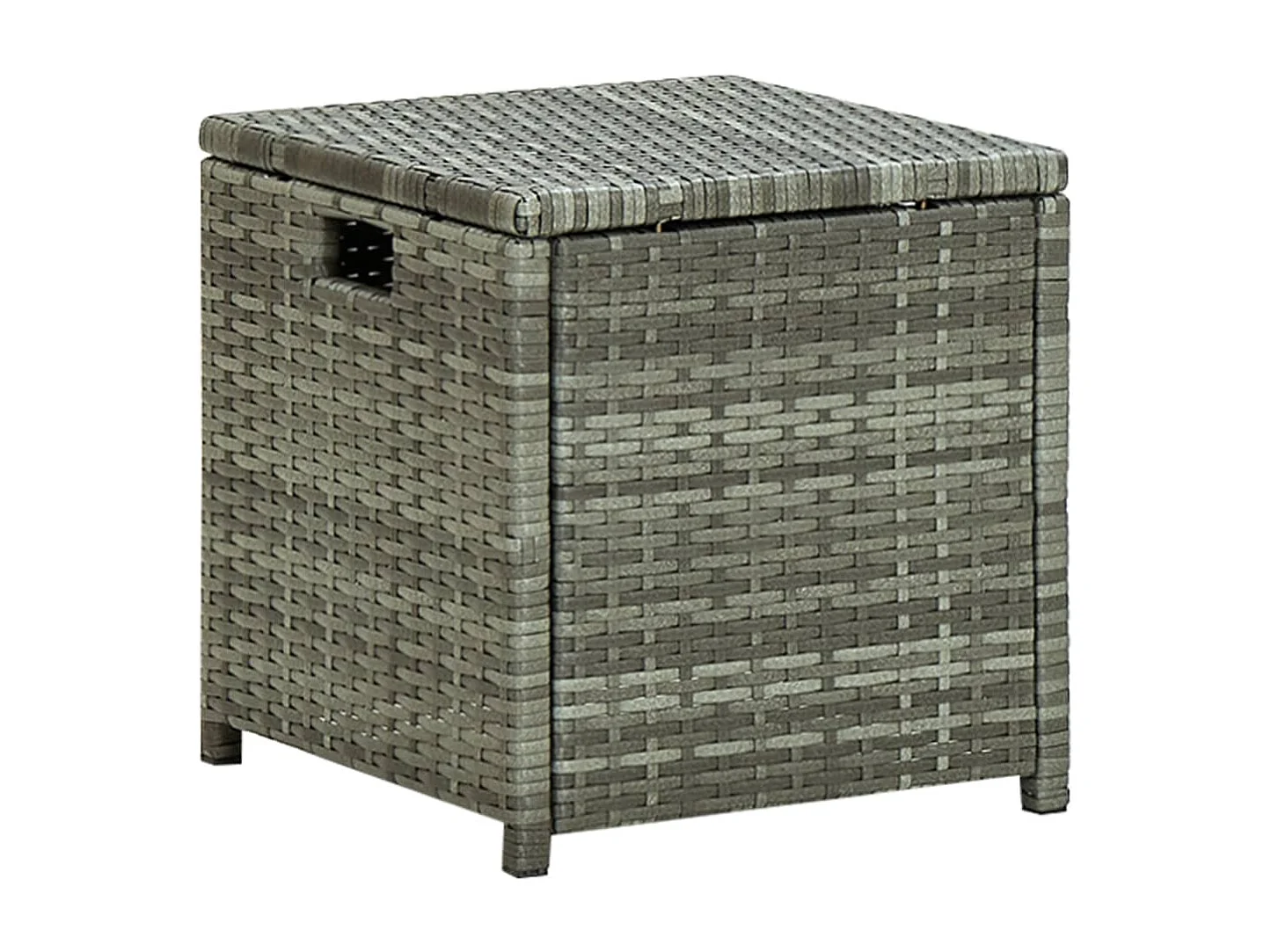 Salon de jardin 6 pcs avec coussins résine tressée gris