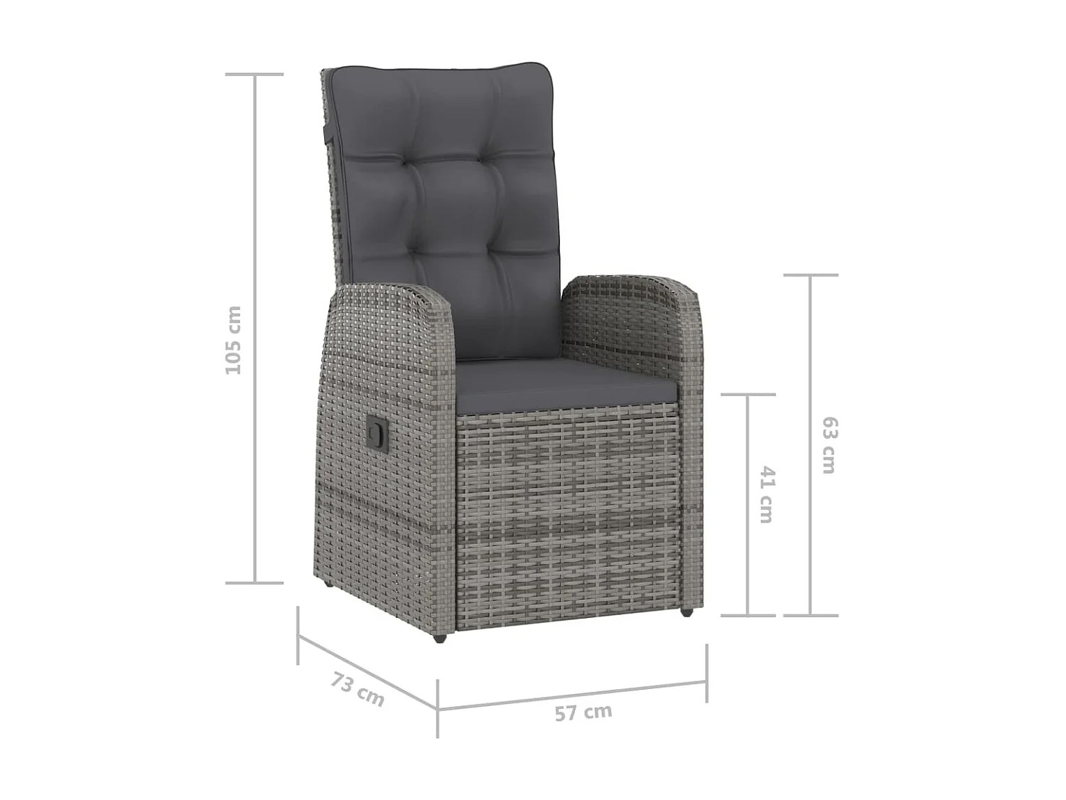 9-delige Tuinset met kussens poly rattan grijs