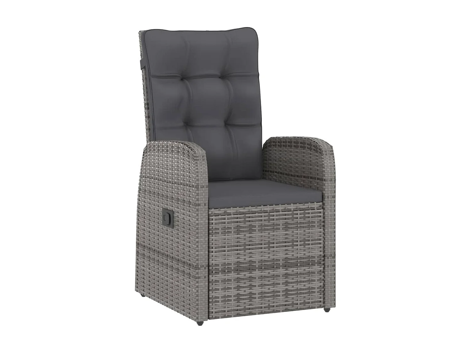 9-delige Tuinset met kussens poly rattan grijs