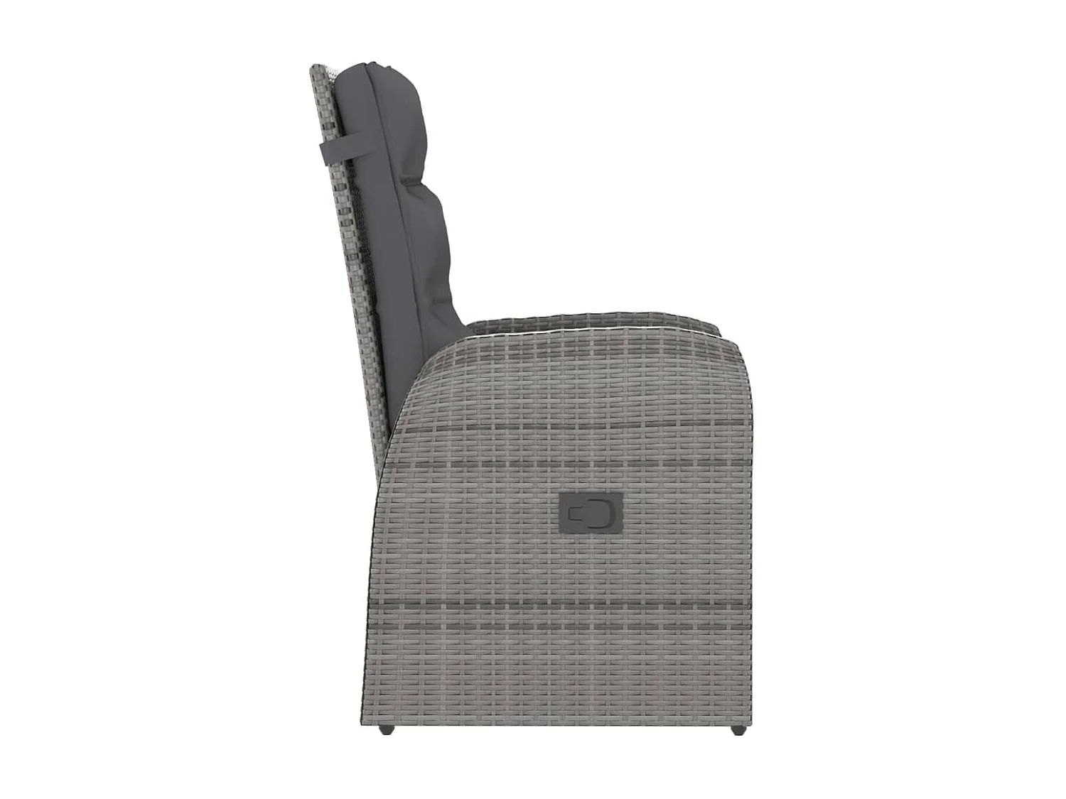 9-tlg. Garten-Essgruppe mit Kissen Poly Rattan Grau