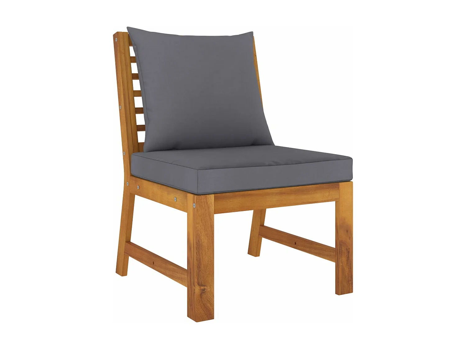 Salon de jardin 6 pcs avec coussin Bois d'acacia solide