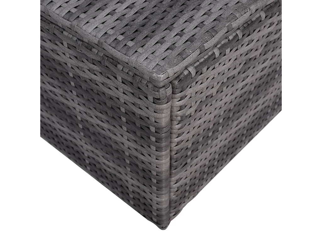 5-tlg. Garten-Sofagarnitur mit Polstern & Kissen Poly Rattan Grau