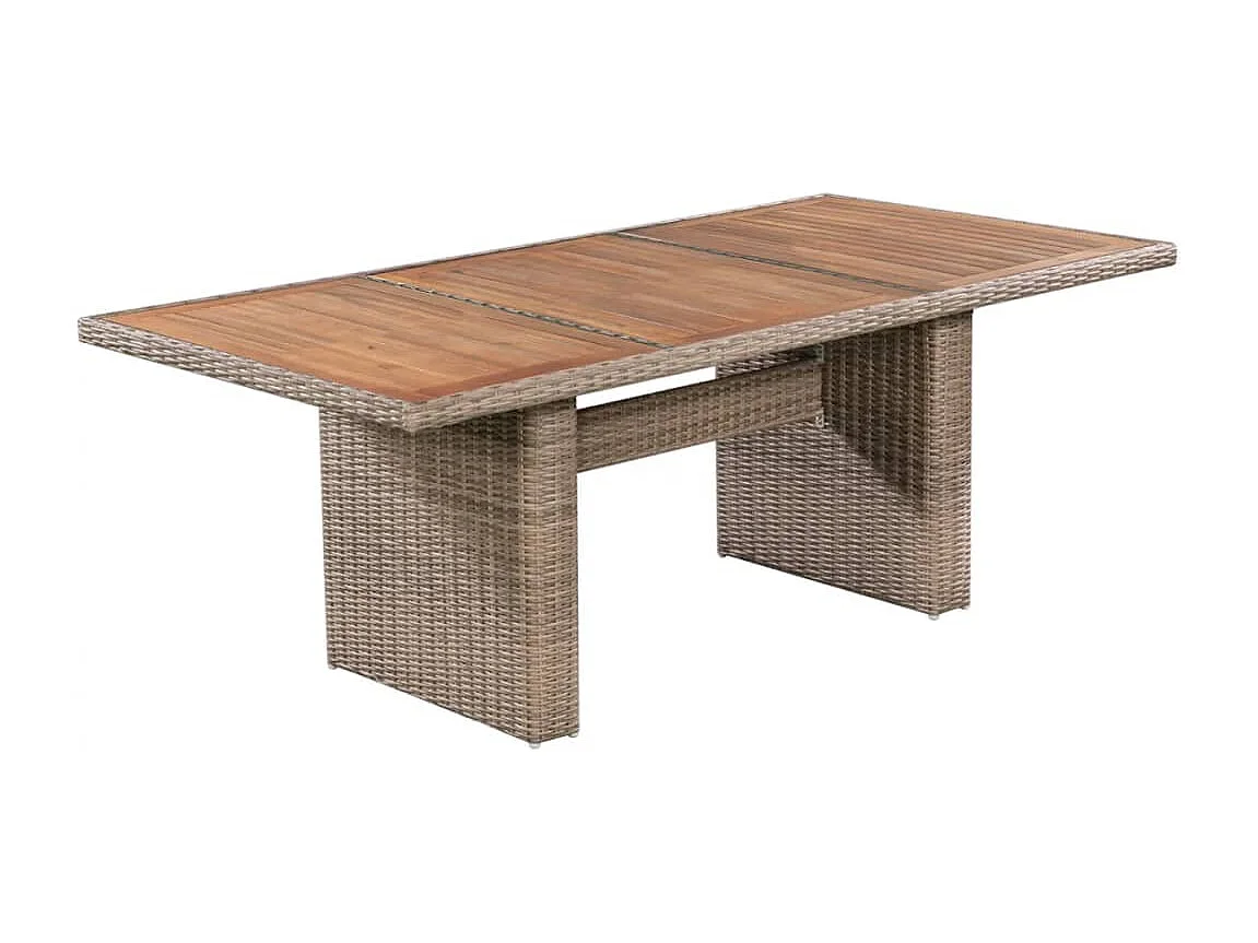 Ensemble à manger d'extérieur 7pcs avec coussins Résine tressée