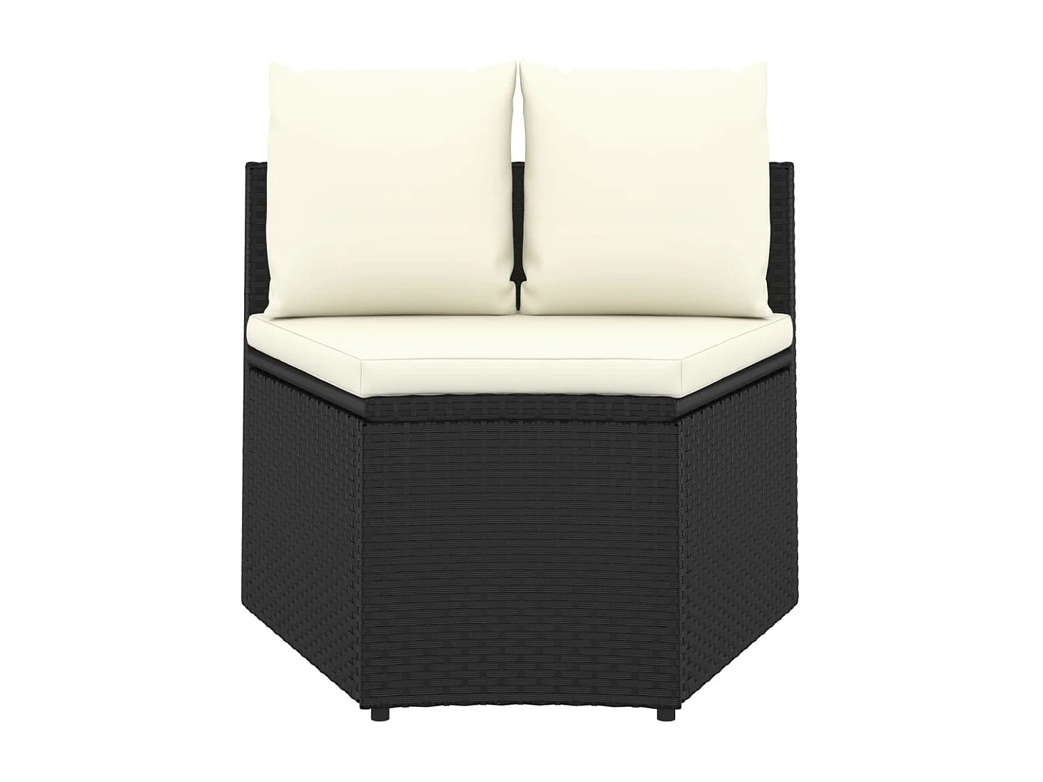 Set Divani da Giardino 9 pz con Cuscini in Polyrattan Nero