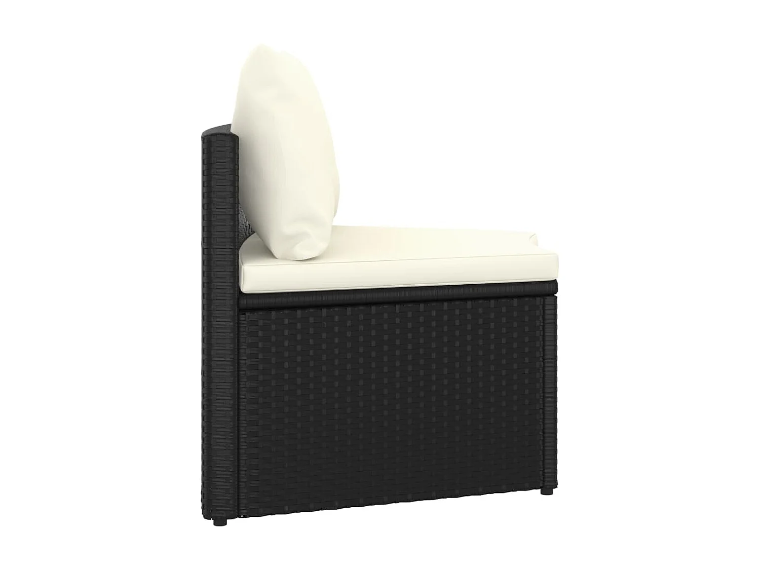 Set Divani da Giardino 9 pz con Cuscini in Polyrattan Nero