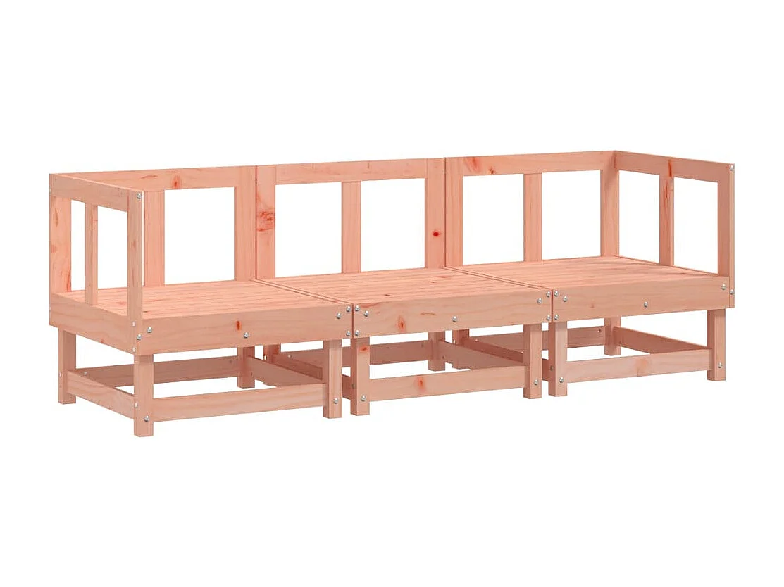 Set Salotto da Giardino 3 pz in Legno Massello di Douglas