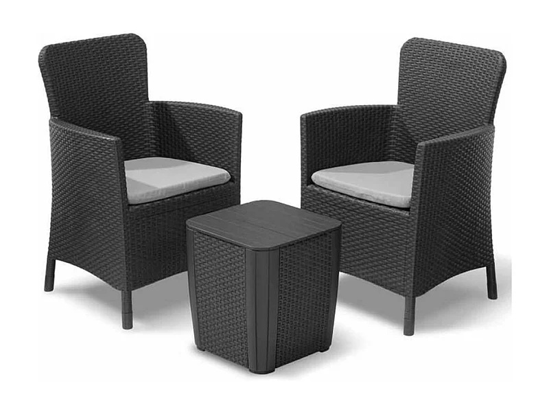 Set Mobili da Balcone Miami 5 pz Grafite 223815