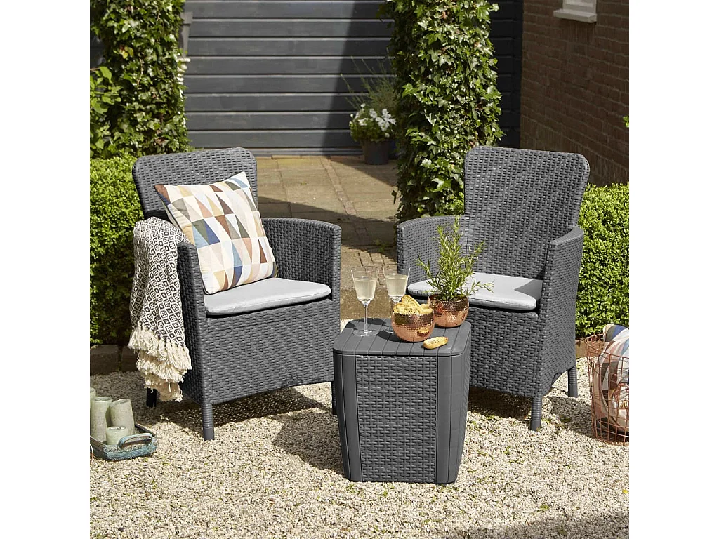 Set Mobili da Balcone Miami 5 pz Grafite 223815