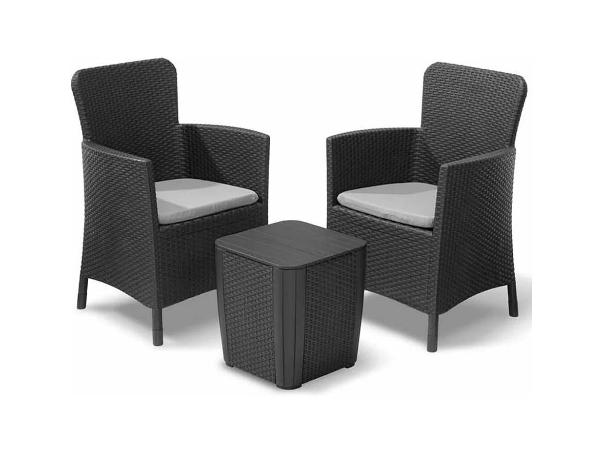 Mobilier pour balcon Miami 5 pcs Graphite 223815