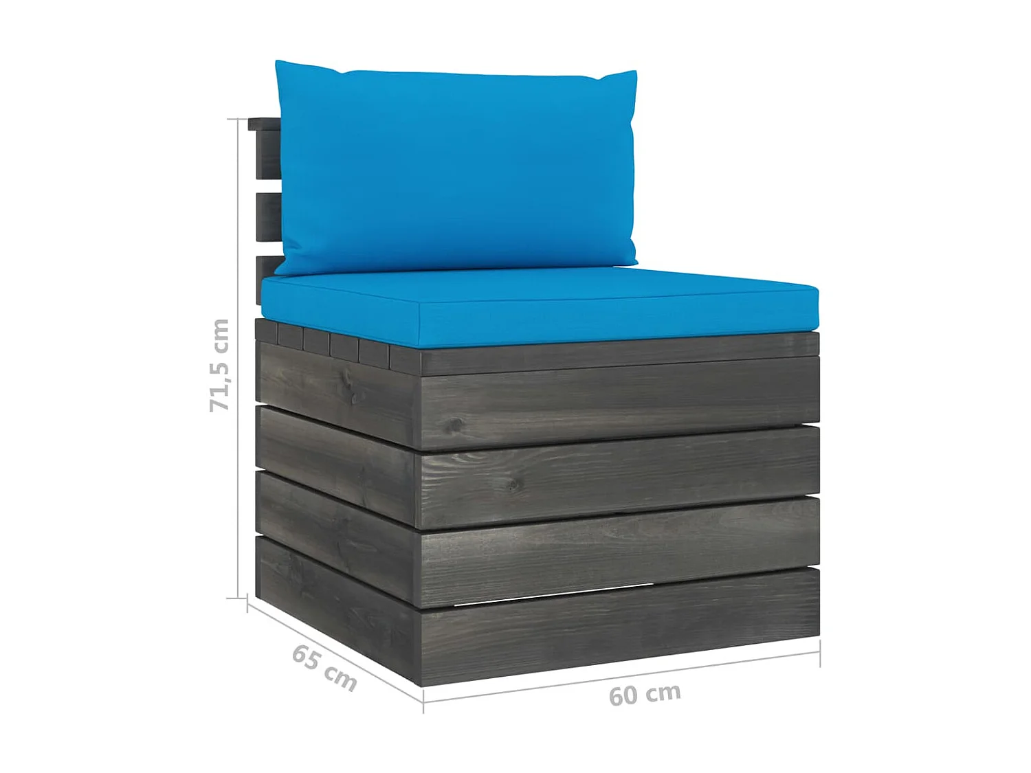 6-tlg. Garten-Sofagarnitur aus Paletten mit Kissen Kiefernholz