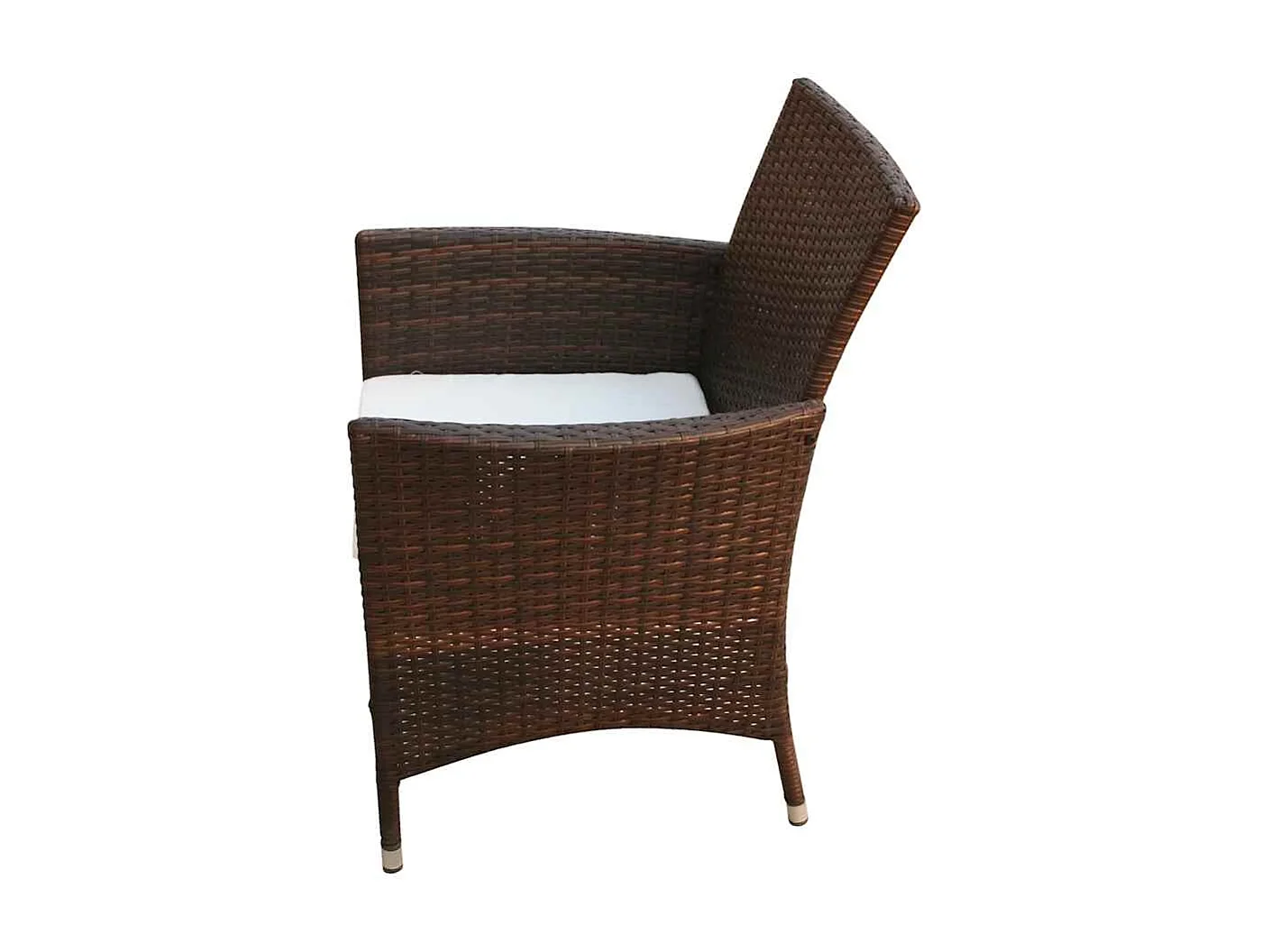 7-delige Tuinset met kussens poly rattan bruin