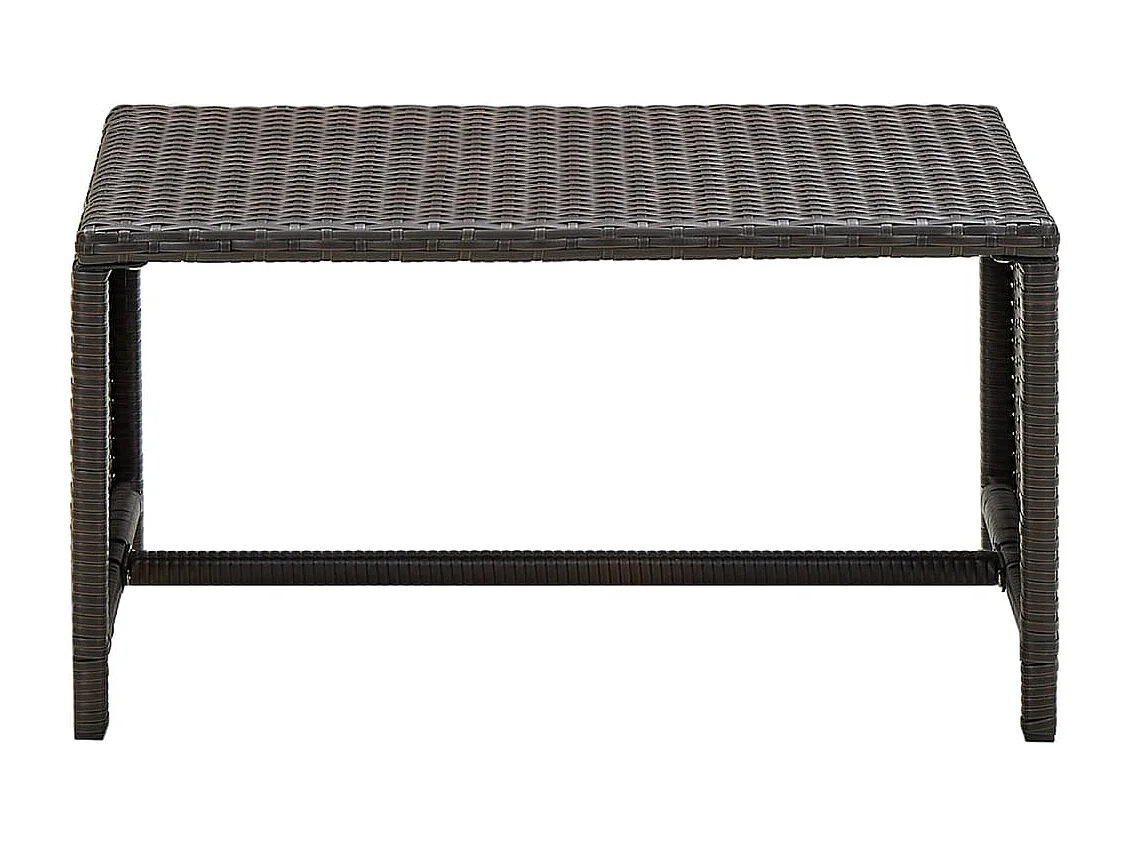 Conjunto de sofá para jardim 8 pcs vime PE castanho